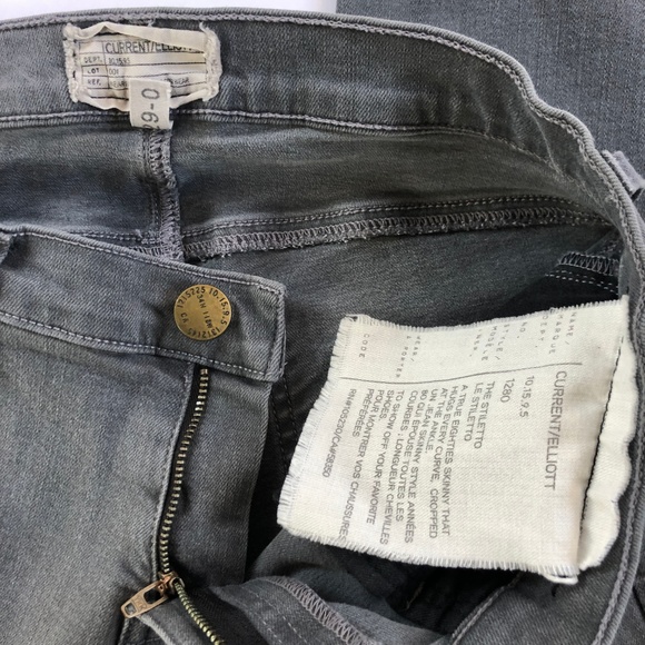 Current/Elliott The Stiletto Skinny Jeans in Gray - Picture 3 of 6